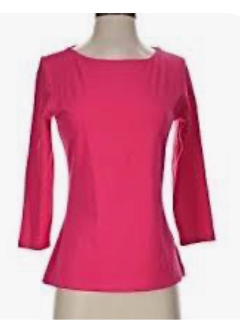 Cato Women's Scoop Neck 3/4 Sleeve Top - Fuchsia Pink XL super stretchy